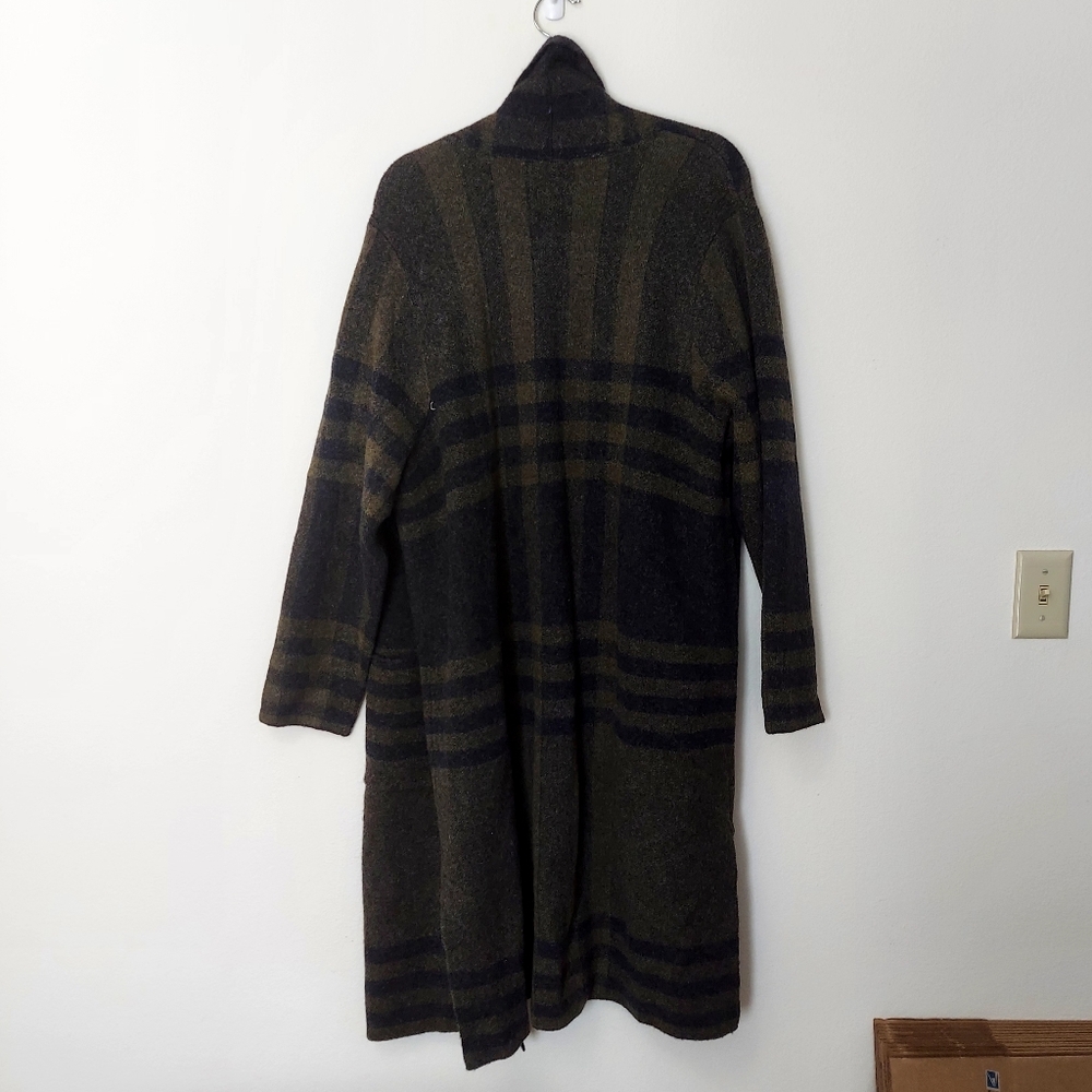 NWT J. Jill Black and Olive Long Open Cardigan Sweater Size XL - Picture 2 of 5